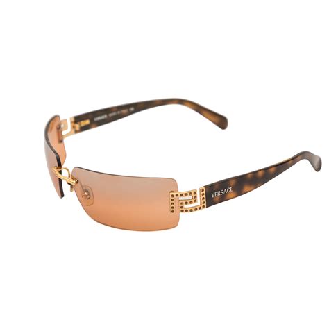 versace rimless sunglasses men|clear Versace glasses on face.